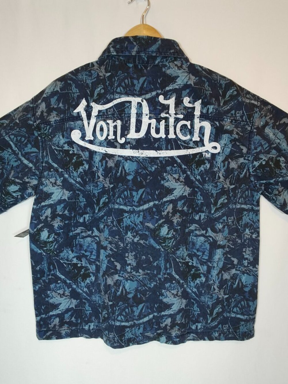 Von Dutch Short‎ Sleeve Men’s Large Graphic Snap Buttons Shirt NWT